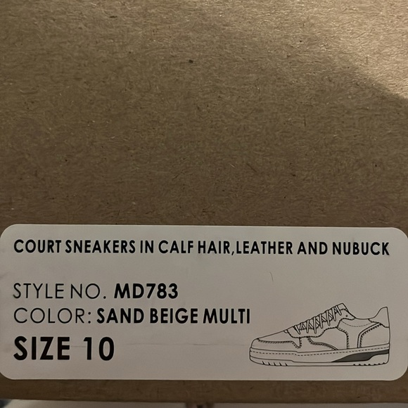 Madewell Court Sneakers Spotted Calf Hair & Leather & Nubuck Lace-Up 10 - Picture 8 of 9